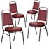 Carnegy Avenue Burgundy Vinyl/Silver Vein Frame Banquet Stack Chair (Set of 4)