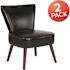 Carnegy Avenue Black (LeatherSoft or Faux Leather) Side Chair (Set of 2)