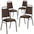 Carnegy Avenue Brown Vinyl/Copper Vein Frame Banquet Stack Chair (Set of 4)