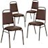 Carnegy Avenue Brown Vinyl/Copper Vein Frame Banquet Stack Chair (Set of 4)