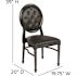 Carnegy Avenue Tufted Black Vinyl/Black Frame Resin King Louis Chair (Set of 2)