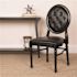 Carnegy Avenue Tufted Black Vinyl/Black Frame Resin King Louis Chair (Set of 2)