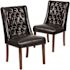 Carnegy Avenue Black Leather Parsons Chair (Set of 2)