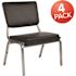 Carnegy Avenue Black Vinyl Bariatric Vinyl Side Chair (Set of 4)