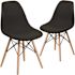 Carnegy Avenue Genoa Black Fabric Party Chair (Set of 2)