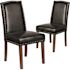 Carnegy Avenue Black Leather Parsons Chair (Set of 2)