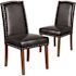 Carnegy Avenue Black Leather Parsons Chair (Set of 2)