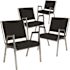 Carnegy Avenue Black Fabric Bariatric Fabric Side Chair (Set of 4)