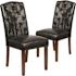 Carnegy Avenue Black Leather Parsons Chair (Set of 2)