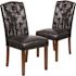 Carnegy Avenue Black Leather Parsons Chair (Set of 2)