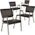 Carnegy Avenue Black Vinyl Bariatric Vinyl Side Chair (Set of 4)