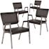 Carnegy Avenue Black Vinyl Bariatric Vinyl Side Chair (Set of 4)