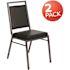 Carnegy Avenue Black Vinyl/Silver Vein Frame Banquet Stack Chair (Set of 2)