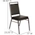Carnegy Avenue Black Vinyl/Silver Vein Frame Banquet Stack Chair (Set of 2)