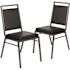 Carnegy Avenue Black Vinyl/Silver Vein Frame Banquet Stack Chair (Set of 2)