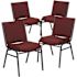 Carnegy Avenue Burgundy Patterned Fabric Fabric Side Stack Chair (Set of 4)
