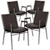 Carnegy Avenue Black Vinyl Vinyl Side Stack Chair (Set of 4)