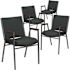Carnegy Avenue Green Patterned Fabric Fabric Side Stack Chair (Set of 4)