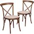 Carnegy Avenue Pecan Wood Cross Back Chair (Set of 2)