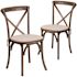 Carnegy Avenue Early American Wood Cross Back Chair (Set of 2)