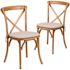 Carnegy Avenue Oak Wood Cross Back Chair (Set of 2)