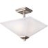 Design House Torino 13 In 2-Light Satin Nickel Semi-Flush Mount Ceiling Light