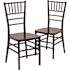 Carnegy Avenue Mahogany Resin Chiavari Chairs (Set of 2)