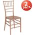 Carnegy Avenue Rose Gold Flat Seat Resin Chiavari Chairs (Set of 2)