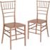 Carnegy Avenue Rose Gold Flat Seat Resin Chiavari Chairs (Set of 2)