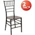 Carnegy Avenue Black Flat Seat Resin Chiavari Chairs (Set of 2)