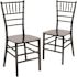 Carnegy Avenue Black Flat Seat Resin Chiavari Chairs (Set of 2)