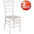Carnegy Avenue White Flat Seat Resin Chiavari Chairs (Set of 2)
