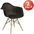 Carnegy Avenue Black Plastic Party Chairs (Set of 2)