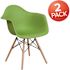 Carnegy Avenue Green Plastic Party Chairs (Set of 2)