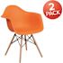 Carnegy Avenue Orange Plastic Party Chairs (Set of 2)