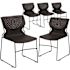 Carnegy Avenue Black Plastic Stack Chairs (Set of 5)