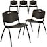 Carnegy Avenue Black Plastic Stack Chairs (Set of 5)