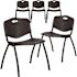 Carnegy Avenue Black Plastic Stack Chairs (Set of 5)
