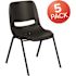 Carnegy Avenue Black Plastic Stack Chairs (Set of 5)