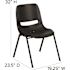 Carnegy Avenue Black Plastic Stack Chairs (Set of 5)