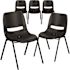 Carnegy Avenue Black Plastic Stack Chairs (Set of 5)