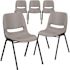 Carnegy Avenue Gray Plastic Stack Chairs (Set of 5)