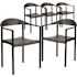 Carnegy Avenue Black Plastic Stack Chairs (Set of 5)