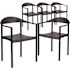 Carnegy Avenue Black Plastic Stack Chairs (Set of 5)
