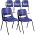 Carnegy Avenue Blue Tablet Arm Chairs (Set of 5)