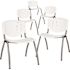 Carnegy Avenue White Plastic Stack Chairs (Set of 5)