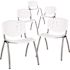 Carnegy Avenue White Plastic Stack Chairs (Set of 5)