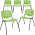 Carnegy Avenue Green Plastic Stack Chairs (Set of 5)