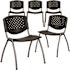 Carnegy Avenue Black Plastic Stack Chairs (Set of 5)