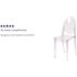 Carnegy Avenue Murray Clear Plastic Ghost Side Chair in Transparent Crystal Seat of 4